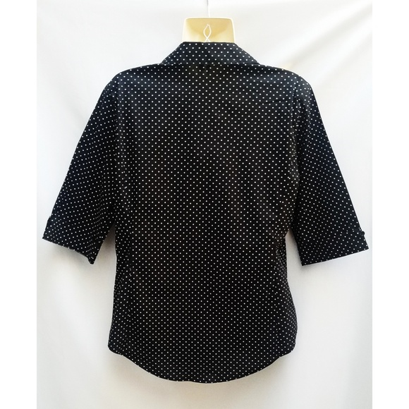 Grand & Greene Black w/White Polka Dot Shirt L - Picture 2 of 8